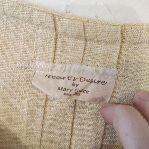 Hearts Desire by Mary Grace Women's Size Medium Yellow Cotton Flowy Blouse Top - Picture 6 of 7